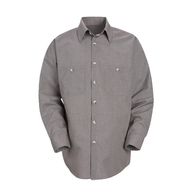 Vf Workwear-Div Vf Imagewear (W) Sleeve Patterned Industrial Unisex 65% Polyester/35% Cotton Long Sleeved Work Shirt, Khaki / Black - SP10KB5XL - 1 Each