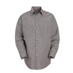 Vf Workwear-Div Vf Imagewear (W) Sleeve Patterned Industrial Unisex 65% Polyester/35% Cotton Long Sleeved Work Shirt, Khaki / Black - SP10KBL - 1 Each