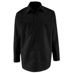 Long-Sleeve Industrial Work Shirt, Men's, Black, Size 4XL, Long Sleeve - SP14BK4XL - 1 Each