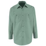 Long-Sleeve Industrial Work Shirt, Men's, Light Green, Size XL, Long Sleeve - SP14LGXL - 1 Each