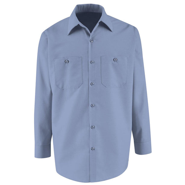 Long-Sleeve Industrial Work Shirt, Men's, Petrol Blue, Size M, Long Sleeve - SP14MBM - 1 Each