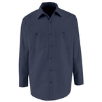 Long-Sleeve Industrial Work Shirt, Men's, Navy, Size M, Long Sleeve - SP14NVM - 1 Each