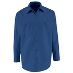 Long-Sleeve Industrial Work Shirt, Men's, Royal Blue, Size 2XL, Long Sleeve - SP14RBXXL - 1 Each