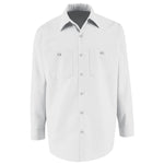 Long-Sleeve Industrial Work Shirt, Men's, White, Size 3XL, Long Sleeve - SP14WH3XL - 1 Each