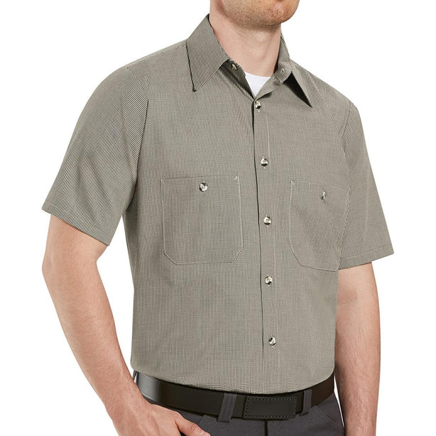 VF WORKWEAR-DIV/VF IMAGEWEAR (W) Short Sleeve Patterned Industrial Work Shirts SP20KBS 1 Each - MDL-SP20KBS
