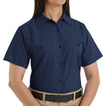 Vf Workwear-Div / Vf Imagewear (W) Short Sleeve SP23NV Short-Sleeve Industrial Solid Work Shirt, Women's, Navy, Size 2XL - XXL - 1 Each