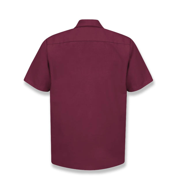 Vf Workwear-Div / Vf Imagewear (W) Short Sleeve Men's Short-Sleeve Industrial Solid Work Shirt, 65% Polyester/35% Cotton, Burgundy, Size S - SP24BYS - 1 Each