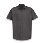 Vf Workwear-Div / Vf Imagewear (W) Short Sleeve Short-Sleeve Industrial Solid Work Shirt, Men's, Charcoal, Size 2XL - SP24CHXXL - 1 Each