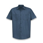 Vf Workwear-Div / Vf Imagewear (W) Short Sleeve Short-Sleeve Industrial Solid Work Shirt, Men's, Dark Blue, Size L - SP24DBL - 1 Each
