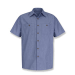 Vf Workwear-Div / Vf Imagewear (W) Short Sleeve Short-Sleeve Industrial Solid Work Shirt, Men's, Blue, Size 2XL Long - SP24DN-XLN-XXL - 1 Each