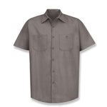 Vf Workwear-Div / Vf Imagewear (W) Short Sleeve Short-Sleeve Industrial Solid Work Shirt, Men's, Gray, Size 4XL Long - SP24GY4XLL - 1 Each