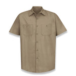 Vf Workwear-Div / Vf Imagewear (W) Short Sleeve Short-Sleeve Industrial Solid Work Shirt, Men's, Khaki, Size 2XL - SP24KKXXL - 1 Each