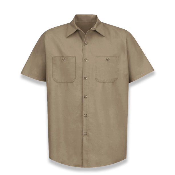 Vf Workwear-Div / Vf Imagewear (W) Short Sleeve Short-Sleeve Industrial Solid Work Shirt, Men's, Khaki, Size 2XL - SP24KKXXL - 1 Each