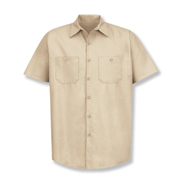 Vf Workwear-Div / Vf Imagewear (W) Short Sleeve Short-Sleeve Industrial Solid Work Shirt, Men's, Light Tan, Size 2XL - SP24LTXXL - 1 Each