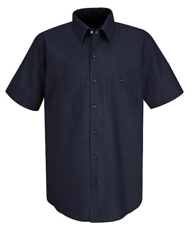 Vf Workwear-Div / Vf Imagewear (W) Short Sleeve Short-Sleeve Industrial Solid Work Shirt, Men's, Navy, Size 3XL Long - SP24-NAVY-3XL-LONG - 1 Each