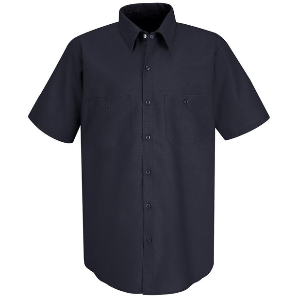 Vf Workwear-Div / Vf Imagewear (W) Short Sleeve Short-Sleeve Industrial Solid Work Shirt, Men's, Navy, Size 3XL Long - SP24-NAVY-3XL-LONG - 1 Each