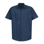 Vf Workwear-Div / Vf Imagewear (W) Short Sleeve Short-Sleeve Industrial Solid Work Shirt, Men's, Navy, Size 4XL Long - SP24-NAVY-4XL-LONG - 1 Each