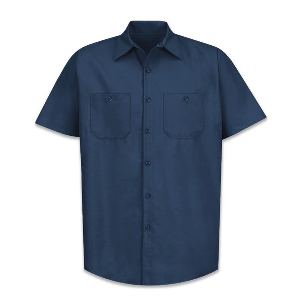 Vf Workwear-Div / Vf Imagewear (W) Short Sleeve Short-Sleeve Industrial Solid Work Shirt, Men's, Navy, Size XL Long - SP24-NAVY-XL-LONG - 1 Each