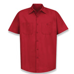 Vf Workwear-Div / Vf Imagewear (W) Short Sleeve Short-Sleeve Industrial Solid Work Shirt, Men's, Red, Size M - SP24RDM - 1 Each