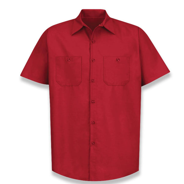 Vf Workwear-Div / Vf Imagewear (W) Short Sleeve Short-Sleeve Industrial Solid Work Shirt, Men's, Red, Size S - SP24RDS - 1 Each