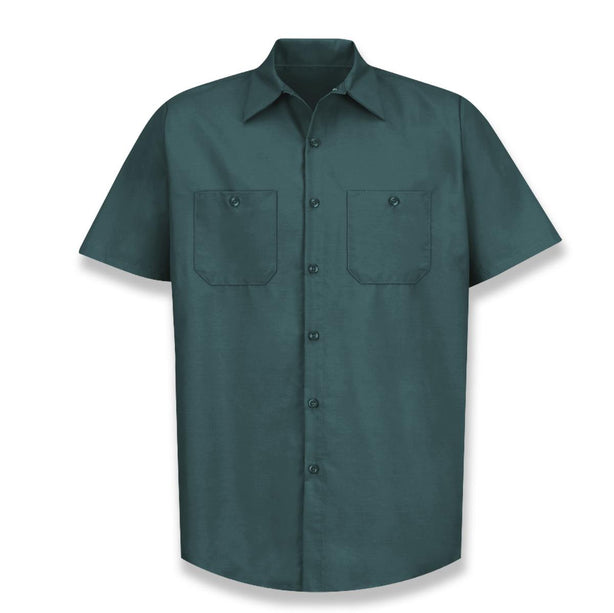 Vf Workwear-Div / Vf Imagewear (W) Short Sleeve Short-Sleeve Industrial Solid Work Shirt, Men's, Spruce Green, Size 4XL - SP24SG4XL - 1 Each