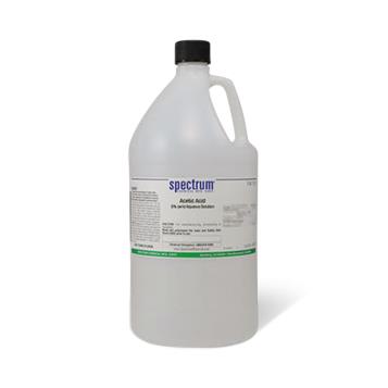 Spectrum Chemical Acetic Acid, 5 Percent (W / V) Aqueous Sol, Poly Bottle, 4 L - A-101-4LTPL - 1 Each