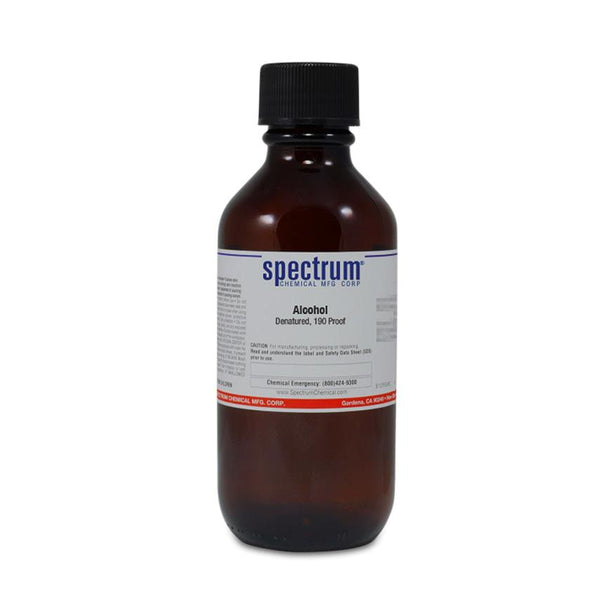 Spectrum Chemical Alcohol, Denatured, 190 Proof Ethanol, 4 L - A2176-4LTGL - 1 Each