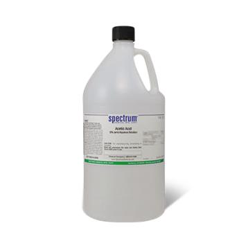 Spectrum Chemical Acetic Acid, 5% (W / V) Aqueous Solution, Poly Bottle, 4 L - A-598-4LTPL - 1 Each