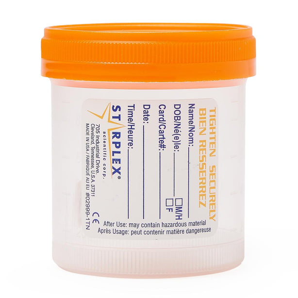 Starplex Scientific Sterile with Temperature Container, Wide Mouth, Ns, 90ML, Temp Strip - WB902-1ONTS - 400 Each