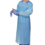 S2s Global Disposable Open-Back PE Lightweight Cover Gowns with Thumb Loops 2321 75.0 Each-MDL-SQS2321