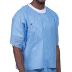 PremierPro Disposable Blue Scrub Tops - 2802T - 60 Each - MDL-SQS2802T