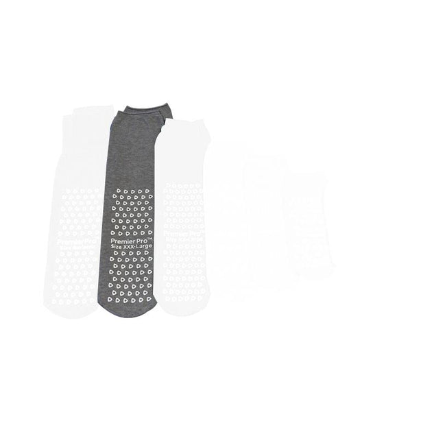 S2s Global 2916 Double-Tread Slipper Socks, Dark Gray, Bariatric - MDL-SQS2916H - 1 Pair