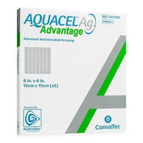 Convatec Aquacel Ag Advantage Surgical Advanced Hydrofiber Dressings 422298 1.0 Each-MDL-SQU422298H