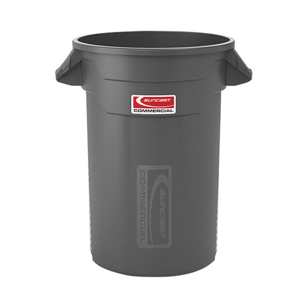 SUNCAST CORPORATION ZLN Round Trash Cans TCU32 1 Each-MDL-SRWTRD32GRA