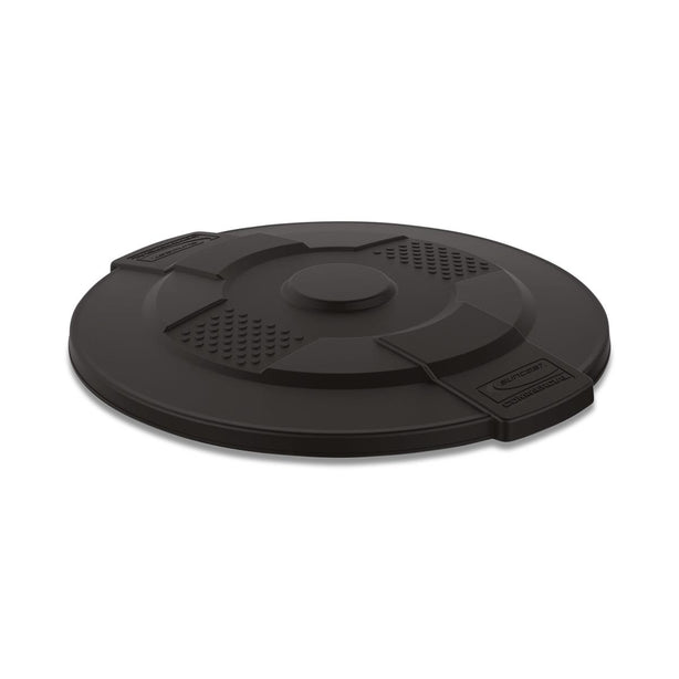 Suncast Zln Round Trash Can Lid, 44 Gallon, Black - TCU44GLIDD - 1 Each