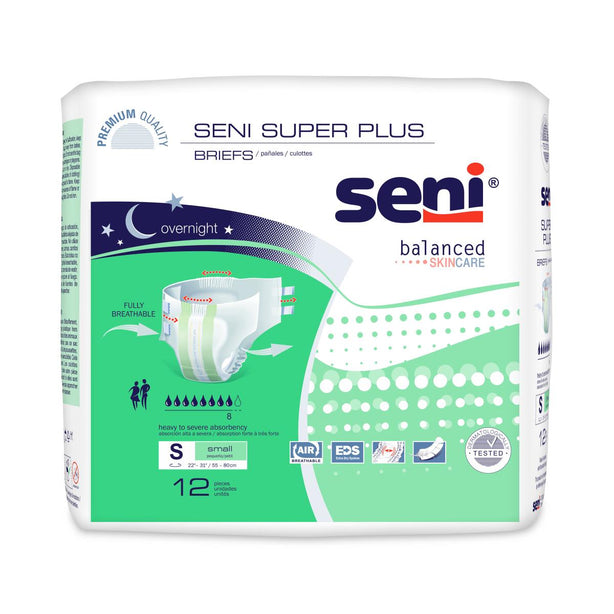 TZMO USA Seni Super Plus Briefs S-SM12-BP1 48 Each-MDL-SSM12BP1