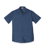 VF WORKWEAR-DIV/VF IMAGEWEAR (W) Sleeve Shirt Unisex Short-Sleeve Utility Work Short, Navy, Size 2XL - ST62NV-SS-2XL - 1 Each
