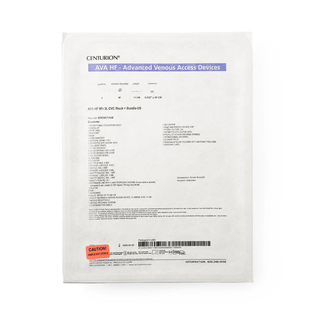 Centurion Central Venous Catheter Bundle with AVA High-Flow Device STCVC11US 5.0 Each-MDL-STCVC11US