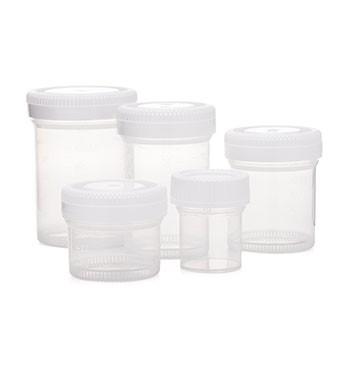 Statlab Medical Lids PP Specimen Container with Screw Top, 120 mL, Graduated - CTL120 - 200 Each