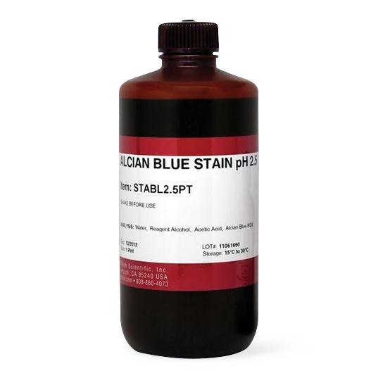 Alcian Blue Stain with 2.5 pH - STABL2.5PT - 1 Each - MDL-STLBSTABL25PT