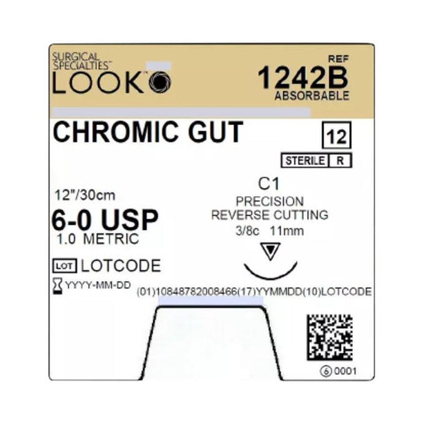 Surgical Specialties Surgical Specialties Chromic Gut Sutures 1242B - 12.0 Each - MDL-SUS1242B