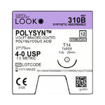 Surgical Specialties Absorbable 310B PolySyn Suture with HR20 Needle, Violet Braided, 27" Long, Size 4-0 - MDL-SUS310B - 12 Each