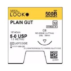 Surgical Specialties Plain Gut Dental Suture 500B - 12.0 Each