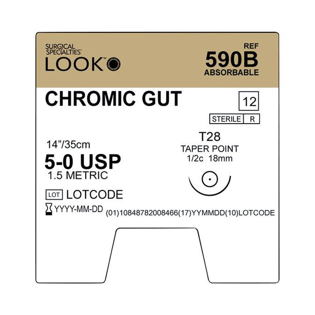 Surgical Specialties Surgical Specialties Chromic Gut Sutures 590B - 12.0 Each - MDL-SUS590B