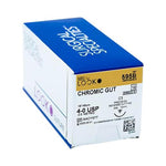 Surgical Specialties Reverse Cutting Reverse-Cutting Chromic Gut Suture, 45 cm, 4-0 - 595B - 12 Each