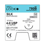 SURGICAL SPECIALTIES Black Braided Silk Sutures 780B 12 Each-MDL-SUS780B