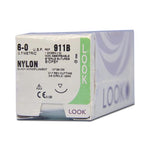 Surgical Specialties Reverse Cutting Black Nylon Monofilament Suture, Size 6-0, C17 Needle - 911B - 12 Each