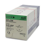 SURGICAL SPECIALTIES Reverse Cutting Black Nylon Monofilament Sutures 922B 12 Each - MDL-SUS922B