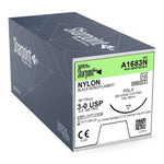 Surgical Specialties Reverse Cutting Black Nylon Monofilament Suture, Size 3-0, 1 x 30", Pslx Needle - A1683N - 12 Each