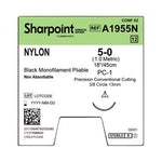 Surgical Specialties Surgical Specialties Nylon Black Monofilament Sutures A1955N - 12.0 Each